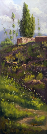Tahir Bilal Ummi, 12 x 36 Inch, Oil on Canvas, Landscape Painting, AC-TBL-015